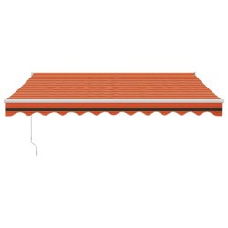 Auvent rétractable automatique orange et marron 3,5x2,5 m 