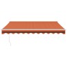 Auvent rétractable automatique orange et marron 3,5x2,5 m 