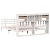 Lit bibliothèque sans matelas blanc 180x200 cm bois pin massif 