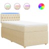 Sommier à lattes de lit avec matelas Crème 100x200 cm Tissu 