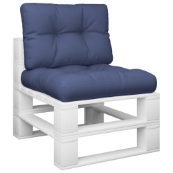 Coussins de palette lot de 2 bleu marine tissu 