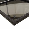 Ensemble à manger de jardin coussins 7pcs Noir Résine tressée 