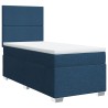 Sommier à lattes de lit avec matelas Bleu 90x190 cm Tissu 