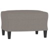 Canapé à 3 places avec repose-pieds Taupe 180 cm Tissu 