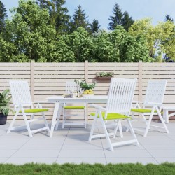 Coussins de chaise de jardin lot de 4 vert vif 50x50x3 cm 