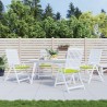 Coussins de chaise de jardin lot de 4 vert vif 50x50x3 cm 