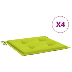 Coussins de chaise de jardin lot de 4 vert vif 50x50x3 cm 