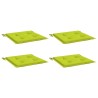 Coussins de chaise de jardin lot de 4 vert vif 50x50x3 cm 