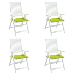 Coussins de chaise de jardin lot de 4 vert vif 50x50x3 cm 