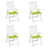 Coussins de chaise de jardin lot de 4 vert vif 50x50x3 cm 