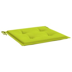 Coussins de chaise de jardin lot de 4 vert vif 50x50x3 cm 