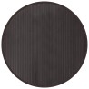 Tapis rond marron foncé 100 cm bambou 