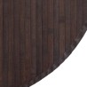 Tapis rond marron foncé 100 cm bambou 