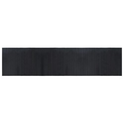 Tapis rectangulaire noir 70x300 cm bambou 