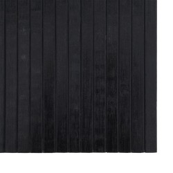 Tapis rectangulaire noir 70x300 cm bambou 