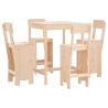 Ensemble de bar de jardin 5 pcs bois de pin massif 