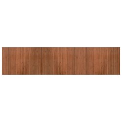 Tapis rectangulaire marron 70x300 cm bambou 