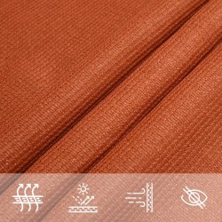 Voile d'ombrage 160 g/m² Orange 4x4x4 m PEHD 
