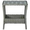Table de jardin Gris clair 45x45x46,5 cm Résine tressée 