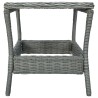 Table de jardin Gris clair 45x45x46,5 cm Résine tressée 