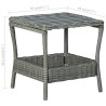 Table de jardin Gris clair 45x45x46,5 cm Résine tressée 