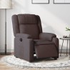 Fauteuil inclinable électrique Marron foncé Tissu 