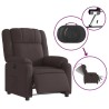 Fauteuil inclinable électrique Marron foncé Tissu 