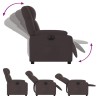 Fauteuil inclinable électrique Marron foncé Tissu 
