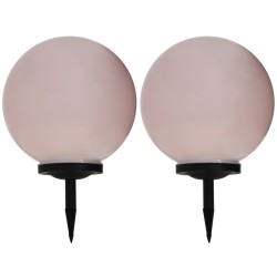 Lampes solaires sphériques LED de jardin 2 pcs 40 cm RVB 