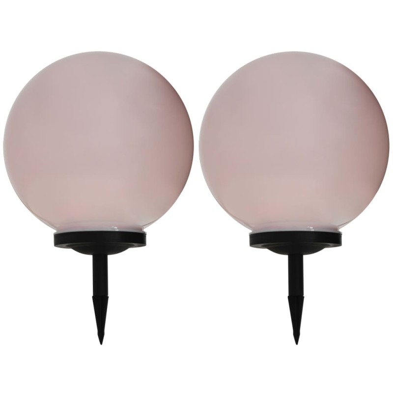 Lampes solaires sphériques LED de jardin 2 pcs 40 cm RVB 
