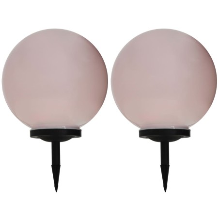 Lampes solaires sphériques LED de jardin 2 pcs 40 cm RVB 