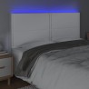 Tête de lit à LED Blanc 160x5x118/128 cm Similicuir 