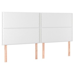 Tête de lit à LED Blanc 160x5x118/128 cm Similicuir 
