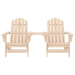 Chaises de jardin Adirondack avec table bois de sapin solide 