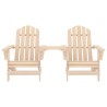 Chaises de jardin Adirondack avec table bois de sapin solide 
