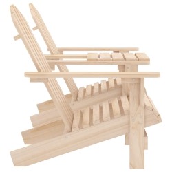 Chaises de jardin Adirondack avec table bois de sapin solide 