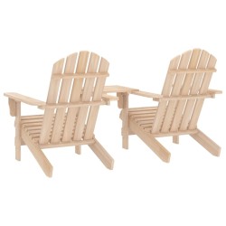 Chaises de jardin Adirondack avec table bois de sapin solide 