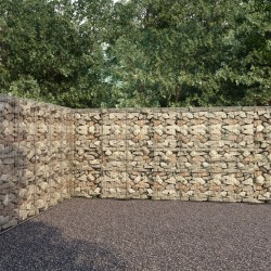 Mur à gabion avec couvercles Acier galvanisé 600x30x200 cm 