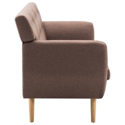 Canapé à 3 places revêtement en tissu 172x70x82 cm marron 