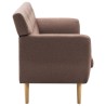 Canapé à 3 places revêtement en tissu 172x70x82 cm marron 
