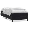Sommier à lattes de lit avec matelas noir 100x210 cm velours 