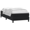 Sommier à lattes de lit avec matelas noir 100x210 cm velours 