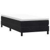 Sommier à lattes de lit avec matelas noir 100x210 cm velours 
