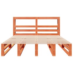 Cadre de lit sans matelas cire marron 120x190cm bois pin massif 