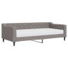 Lit de jour avec matelas taupe 90x200 cm tissu 