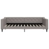Lit de jour avec matelas taupe 90x200 cm tissu 
