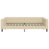 Lit de jour avec matelas crème 90x200 cm tissu 