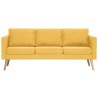 Canapé à 3 places Tissu Jaune 
