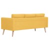 Canapé à 3 places Tissu Jaune 