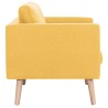 Canapé à 3 places Tissu Jaune 